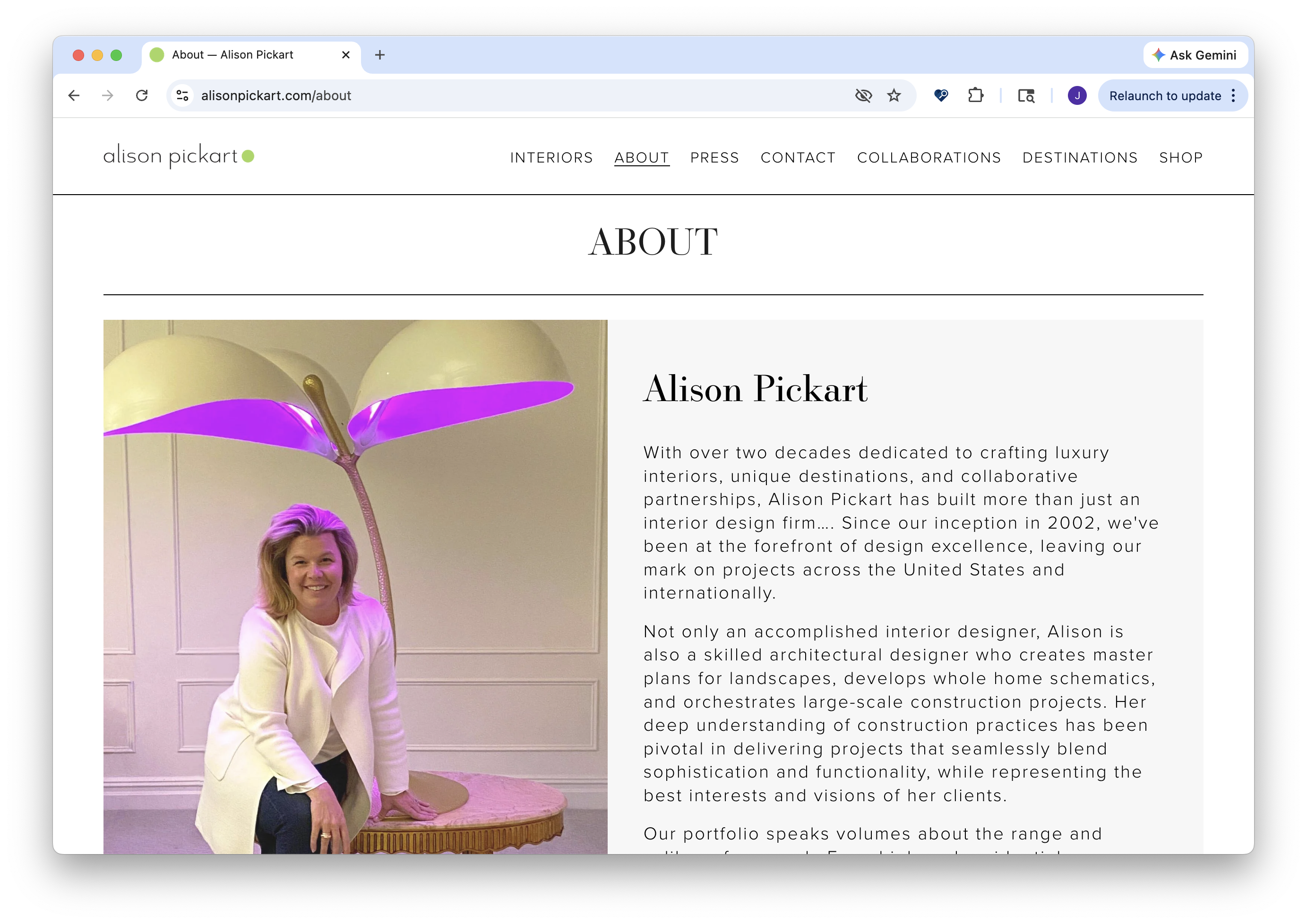Alison Pickart — About page