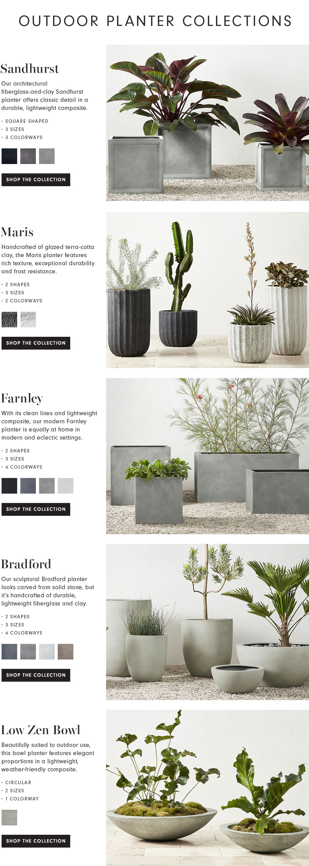 WSH Planter collection page