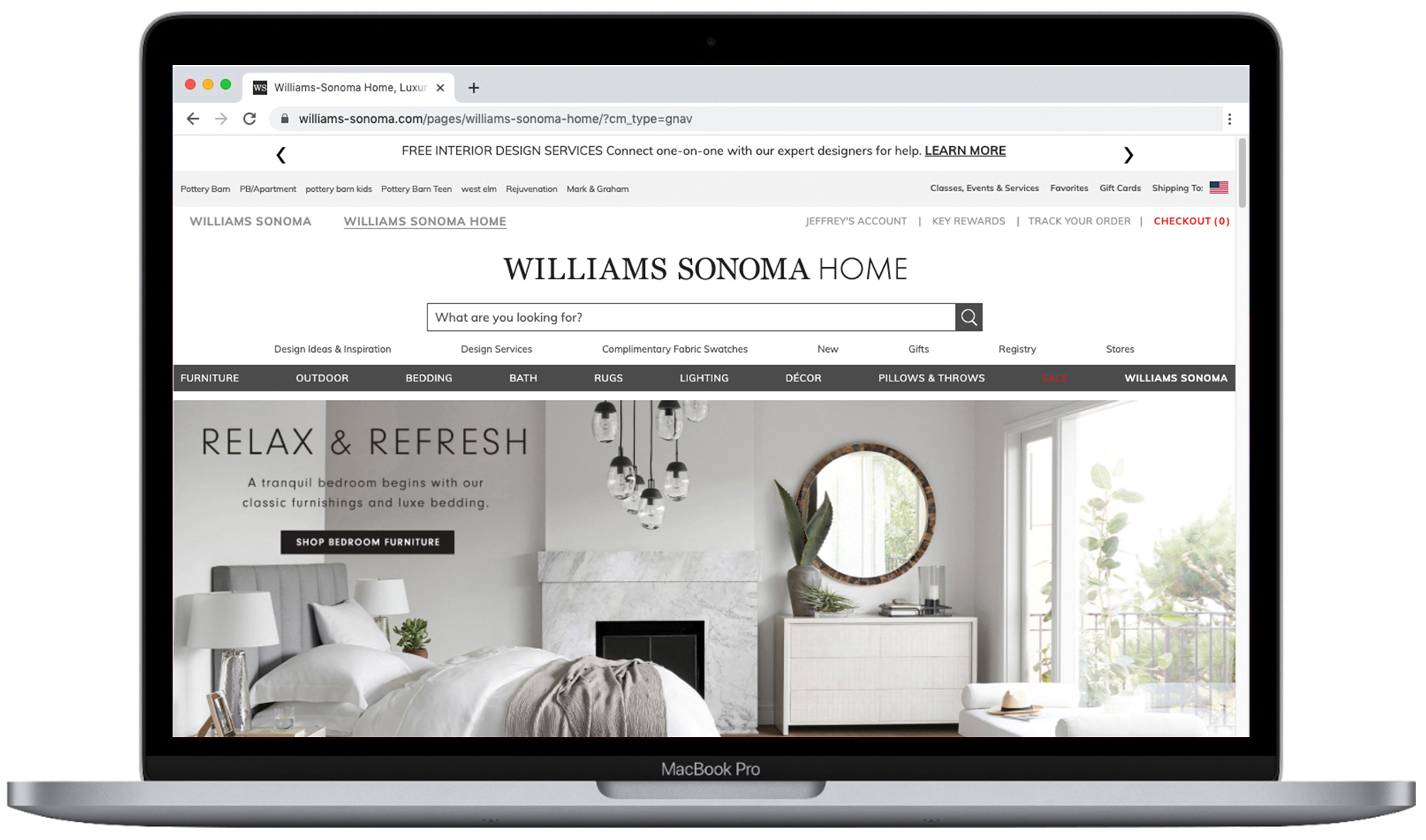The original site header and navigation