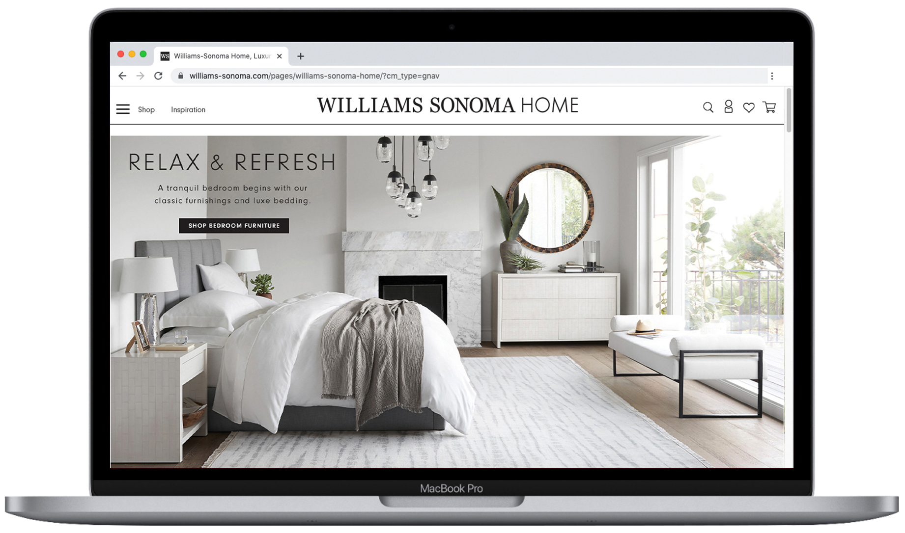 The redesigned site header with hamburger navigation