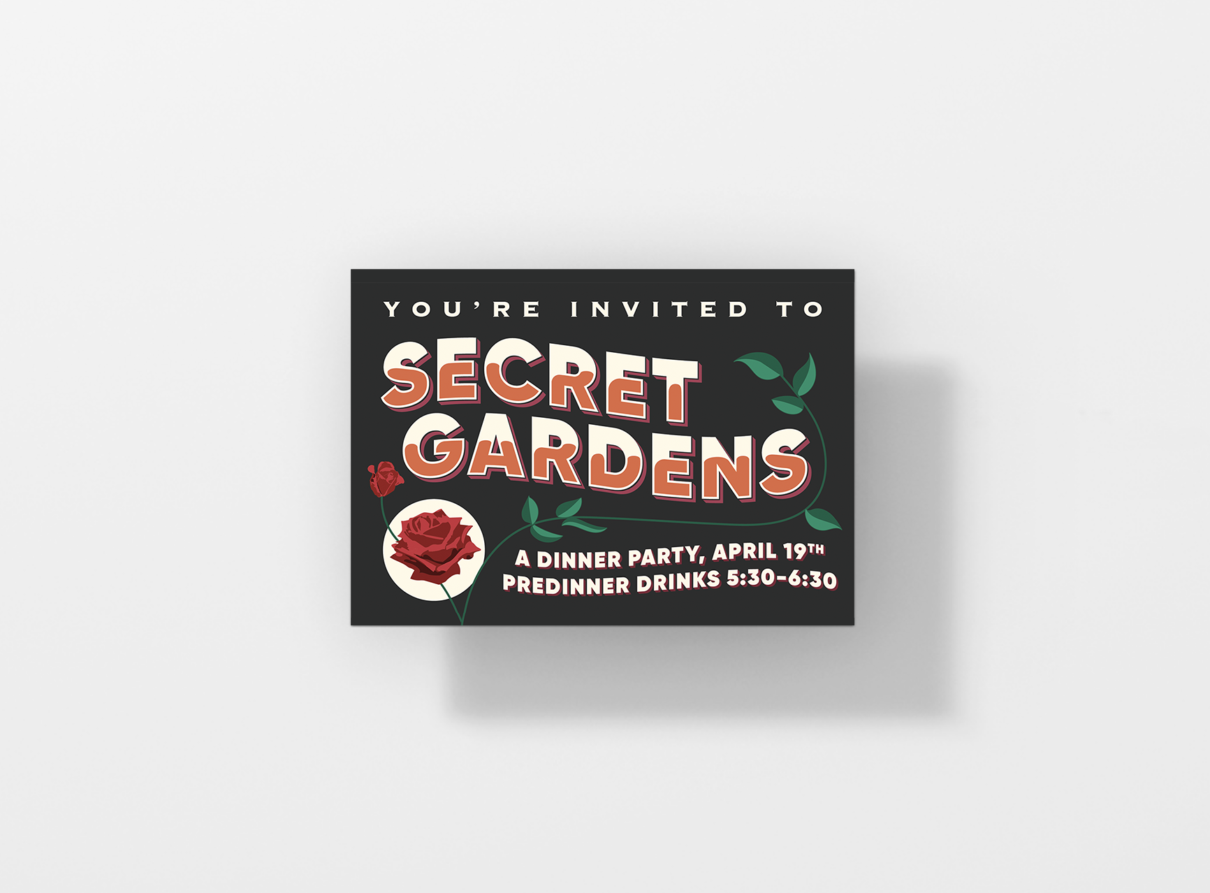 Secret Gardens Dinner Party Invite